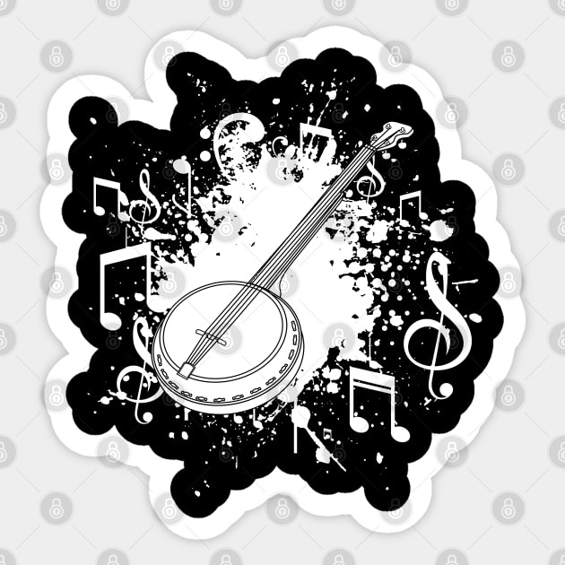 Banjo Bluegrass Sticker by Teeladen